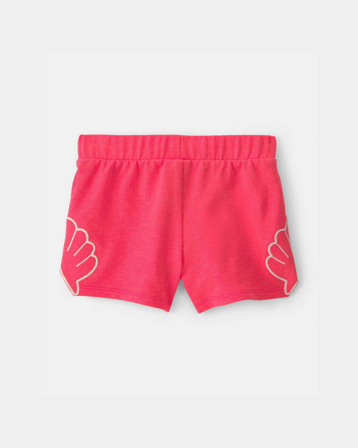 Toddler Girl Shell French Terry Shorts - Coral - Image 3