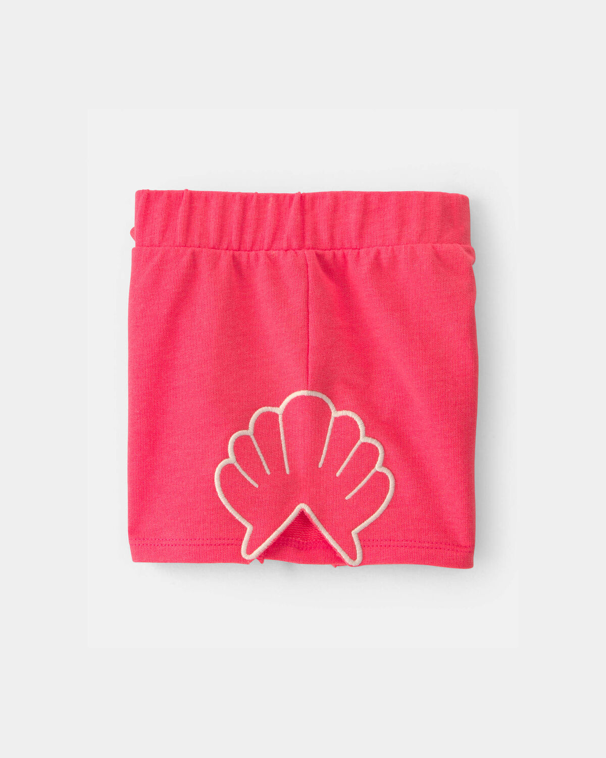 Toddler Girl Shell French Terry Shorts - Coral - Image 2