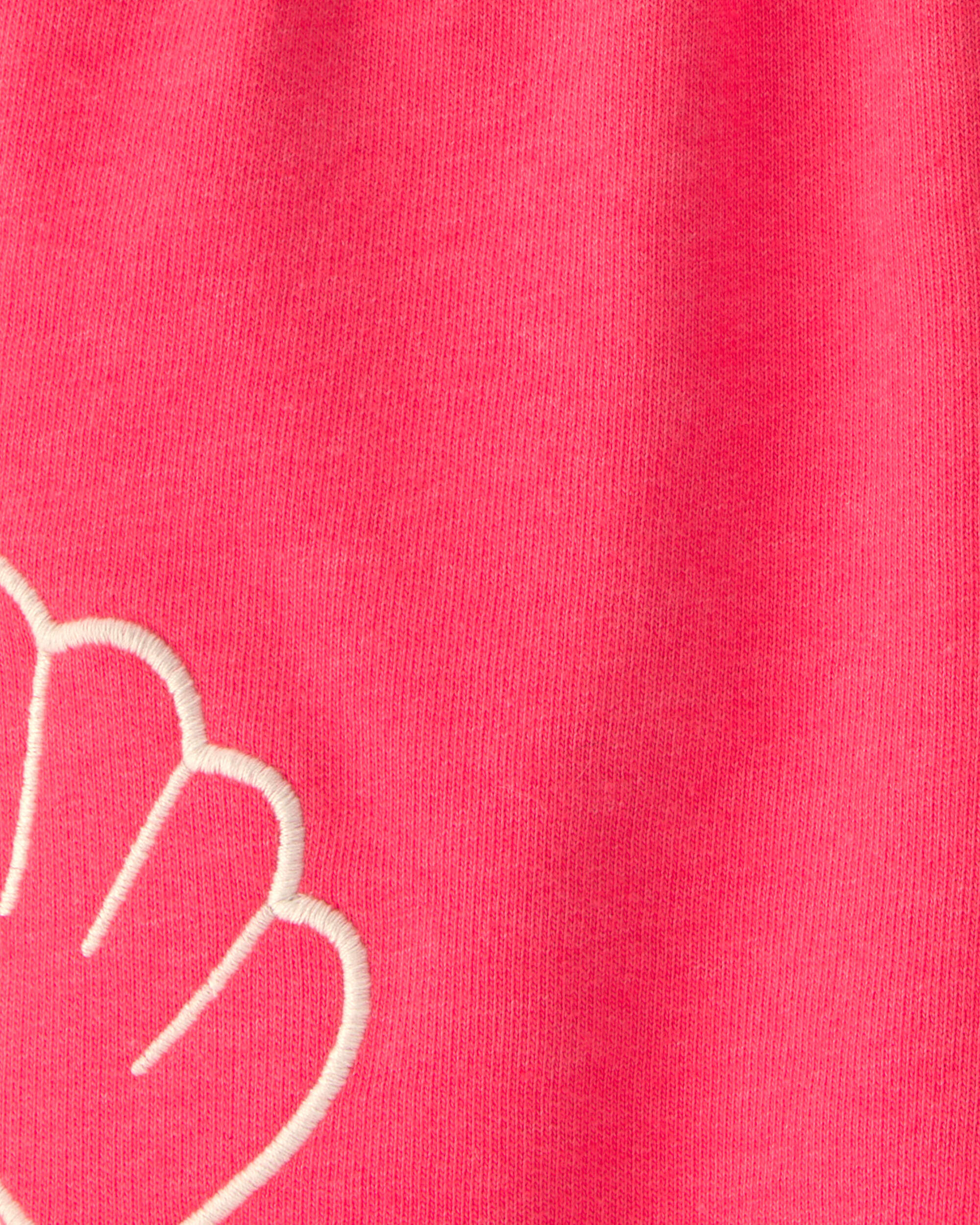Toddler Girl Shell French Terry Shorts - Coral - Image 5