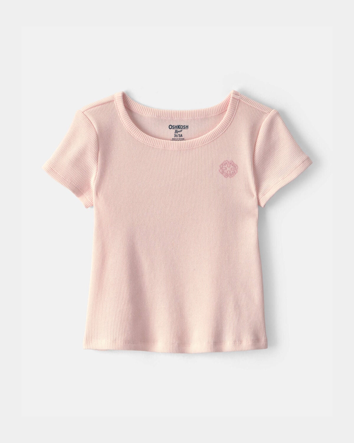 Toddler Girl OshKosh Logo Ribbed Tee - Pink