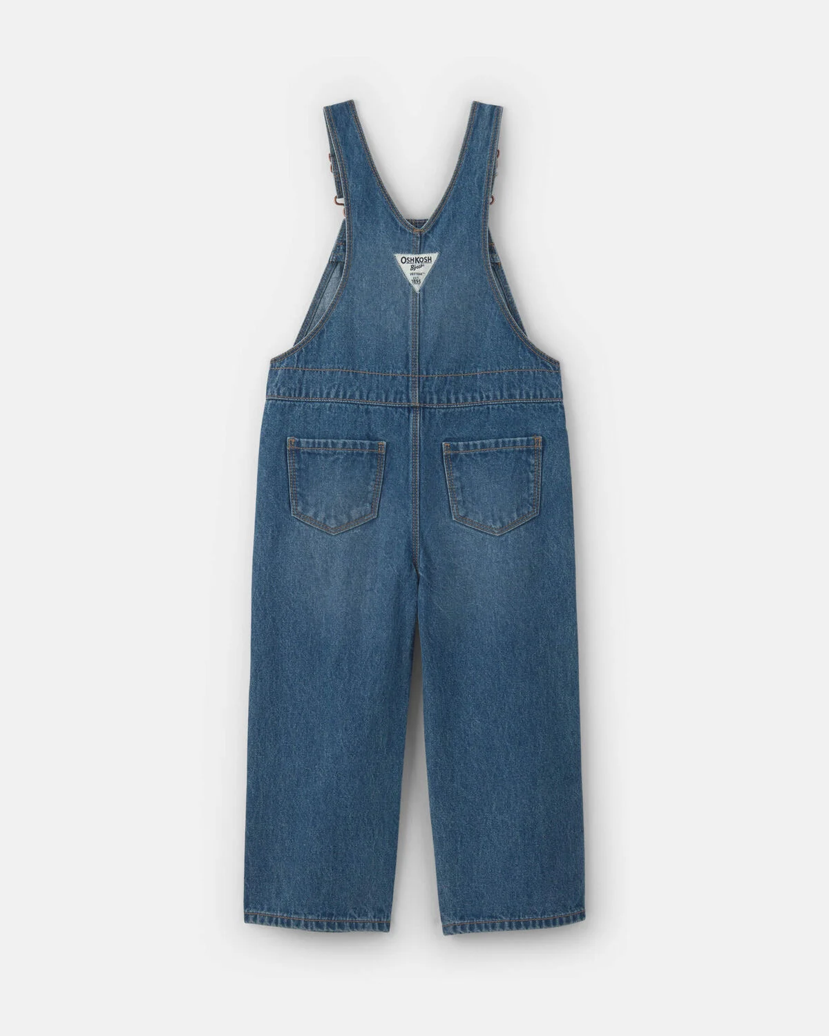 Toddler Girl Wide-Leg Overalls - Medium Wash - Image 2