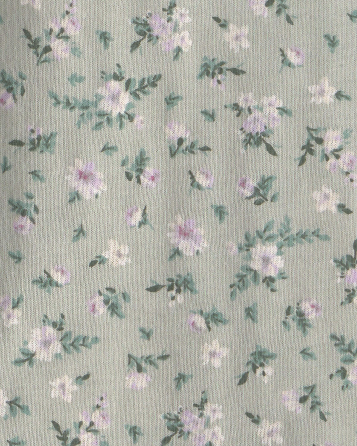 Toddler Girl Floral Puff-Sleeve Top - Green - Image 2