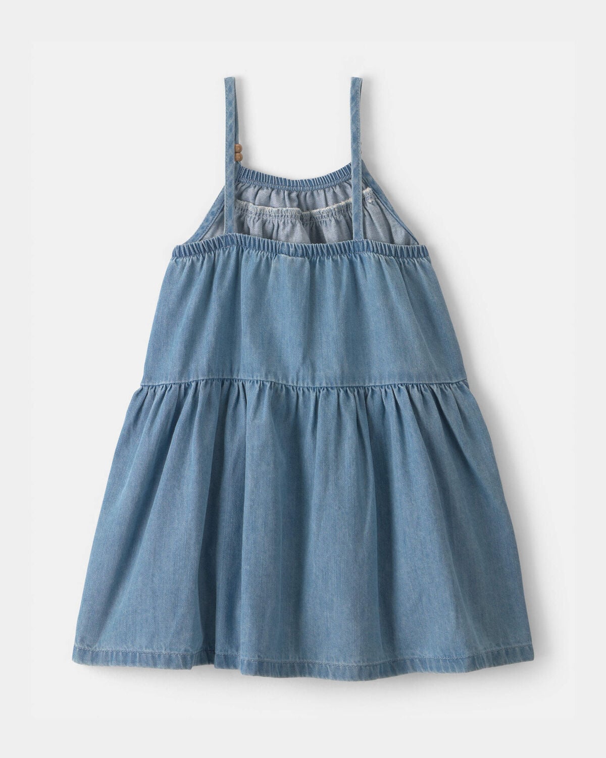 Toddler Girl Chambray Sleeveless Dress - Image 2