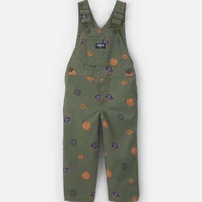 Toddler Patch Logo Overalls - Green