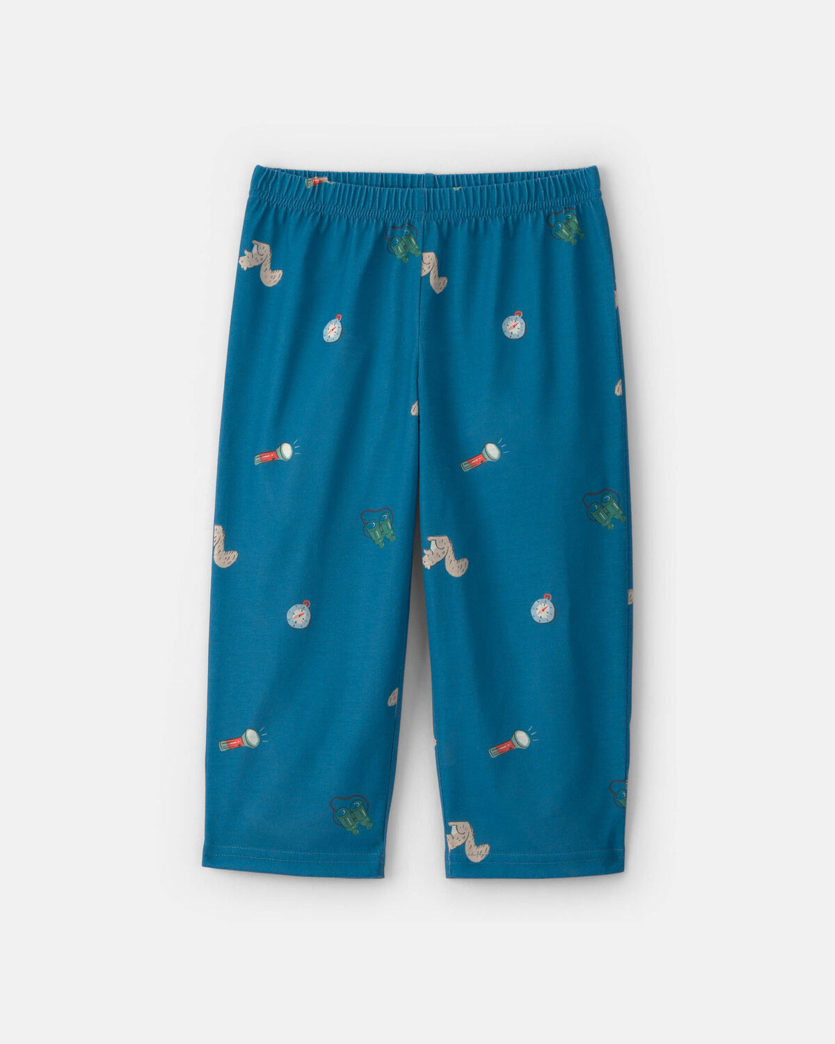 Toddler Boy Camp Short-Sleeve 2-Piece Pajama Set - Blue - Image 4
