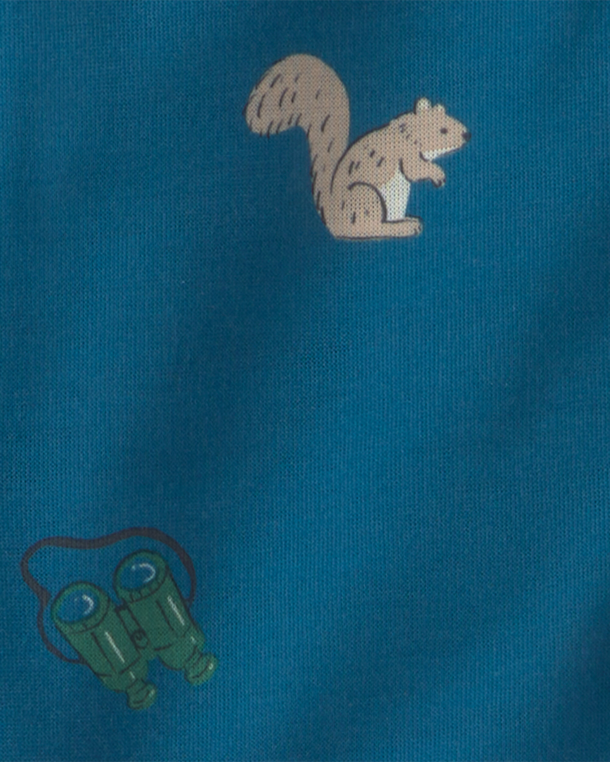 Toddler Boy Camp Short-Sleeve 2-Piece Pajama Set - Blue - Image 6