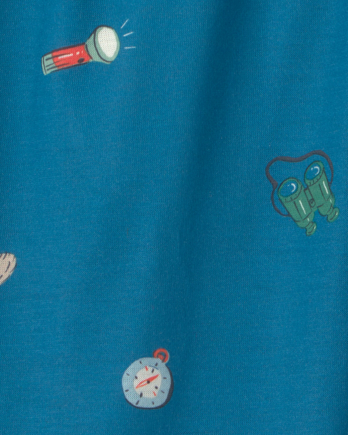 Toddler Boy Camp Short-Sleeve 2-Piece Pajama Set - Blue - Image 5