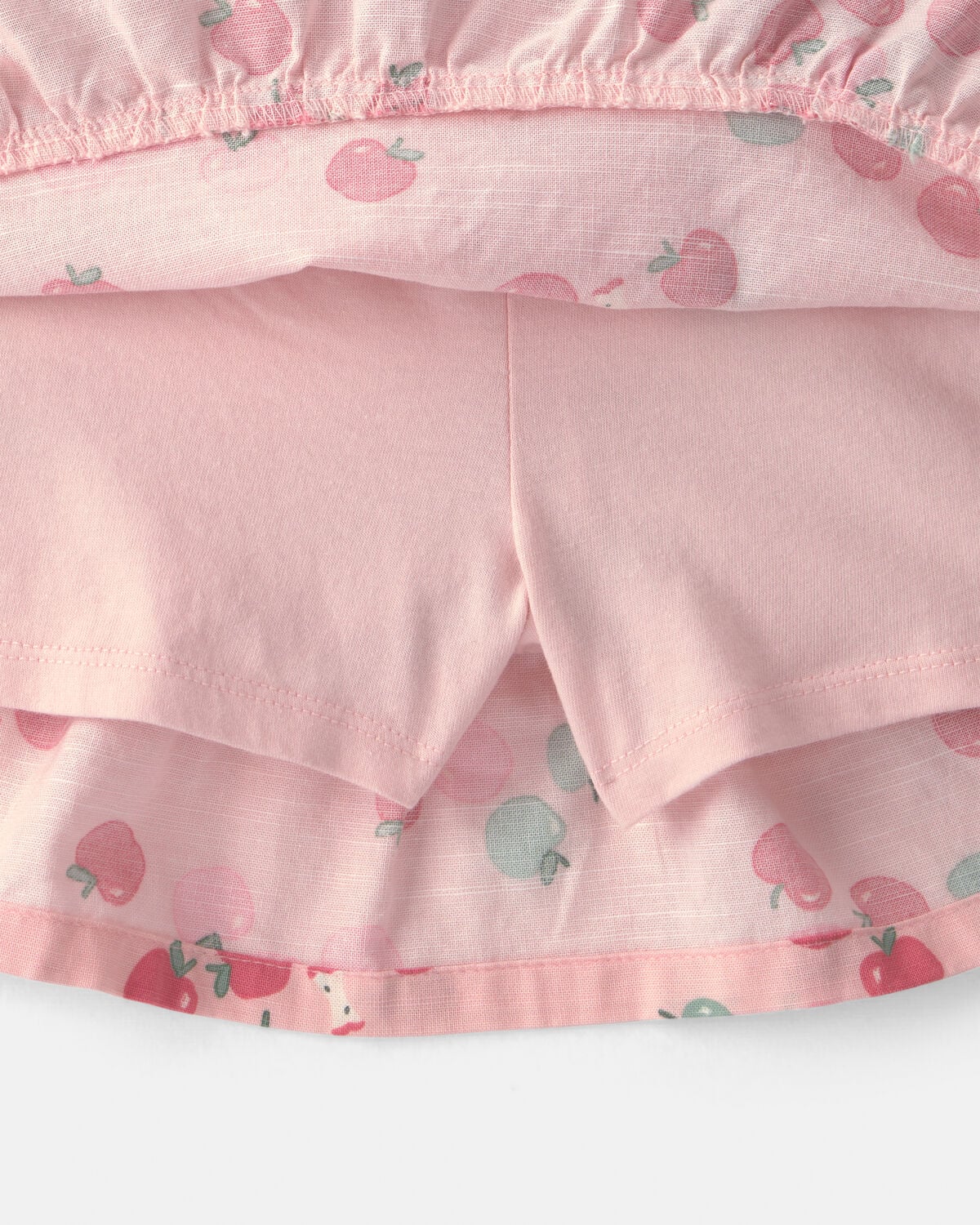 Toddler Girl 2-Piece Apple French Terry Long-Sleeve Top & Skort Set - Pink - Image 2