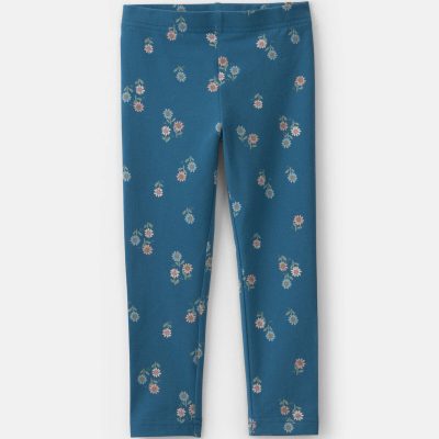Toddler Girl Floral Pull-On Stretch Leggings - Blue