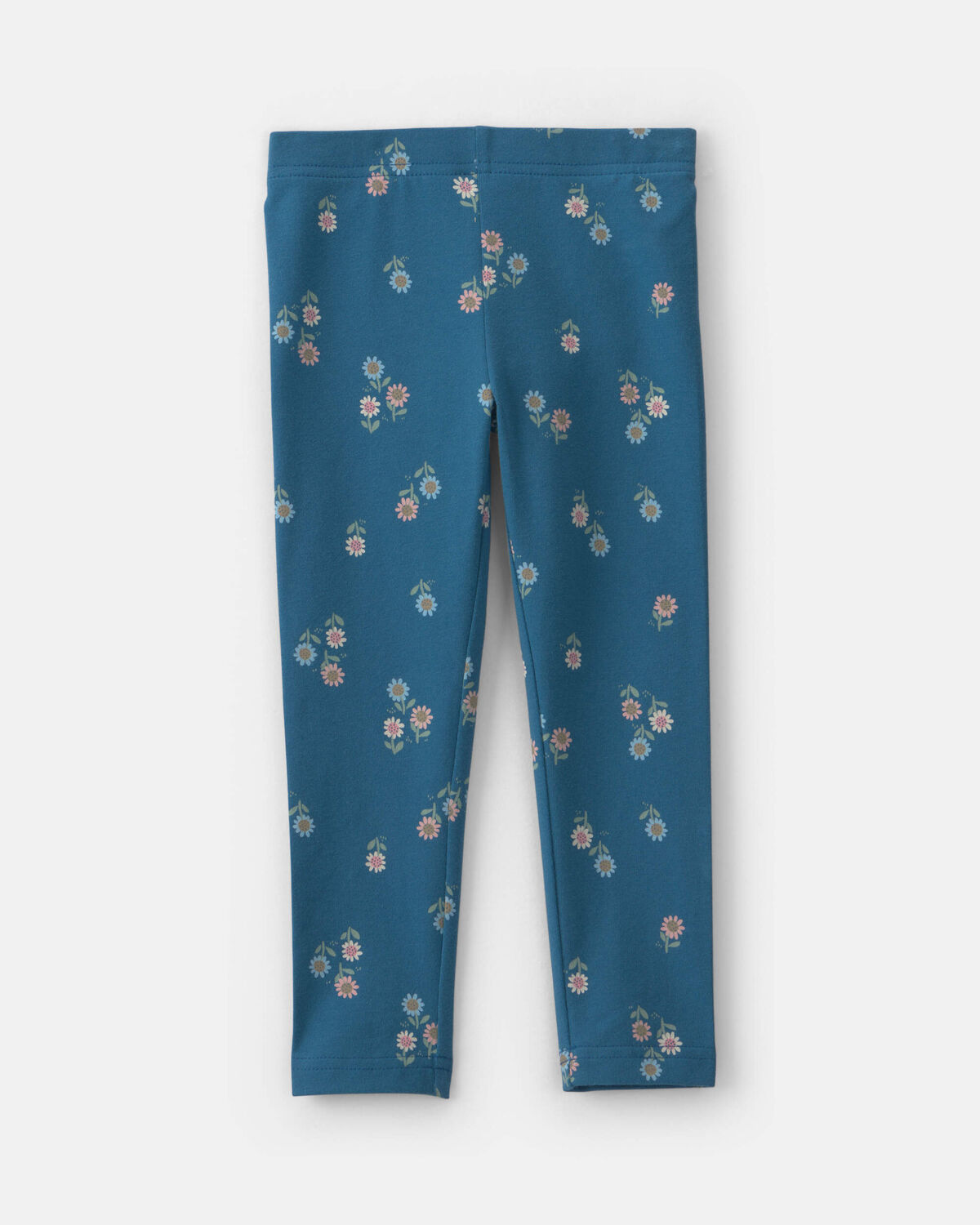 Toddler Girl Floral Pull-On Stretch Leggings - Blue - Image 2