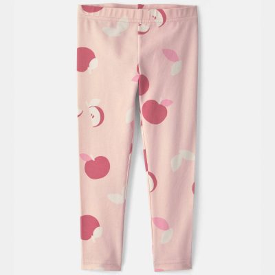 Toddler Girl Apple Pull-On Stretch Leggings - Pink