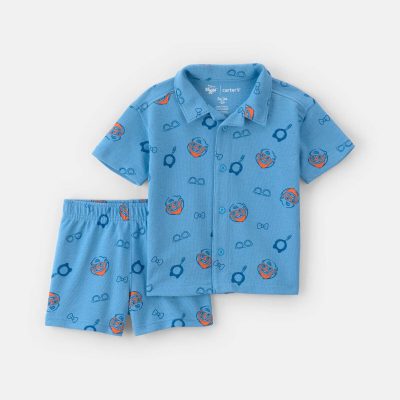 Toddler Boy 2-Piece Blippi Short-Sleeve Top & Short Set - Blue