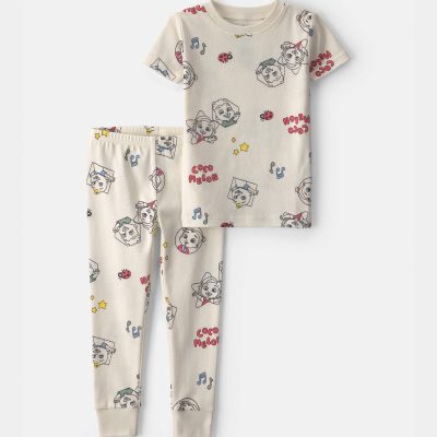 Toddler 2-Piece CoComelon Short-Sleeve Pajama Set - Cream