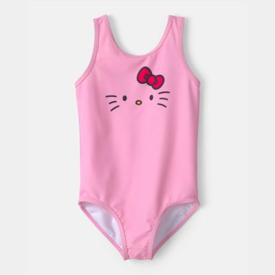 Toddler Girl 1-Piece Hello Kitty® Swimsuit - Pink
