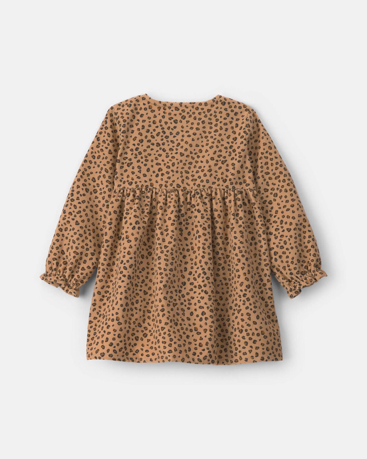 Toddler Girl Leopard Corduroy Long-Sleeve Dress - Brown - Image 2