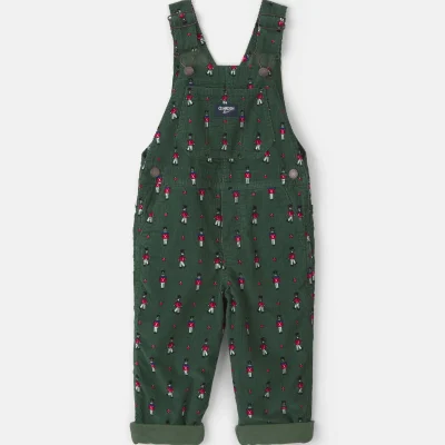 Toddler Boy Nutcracker Corduroy Overalls - Green