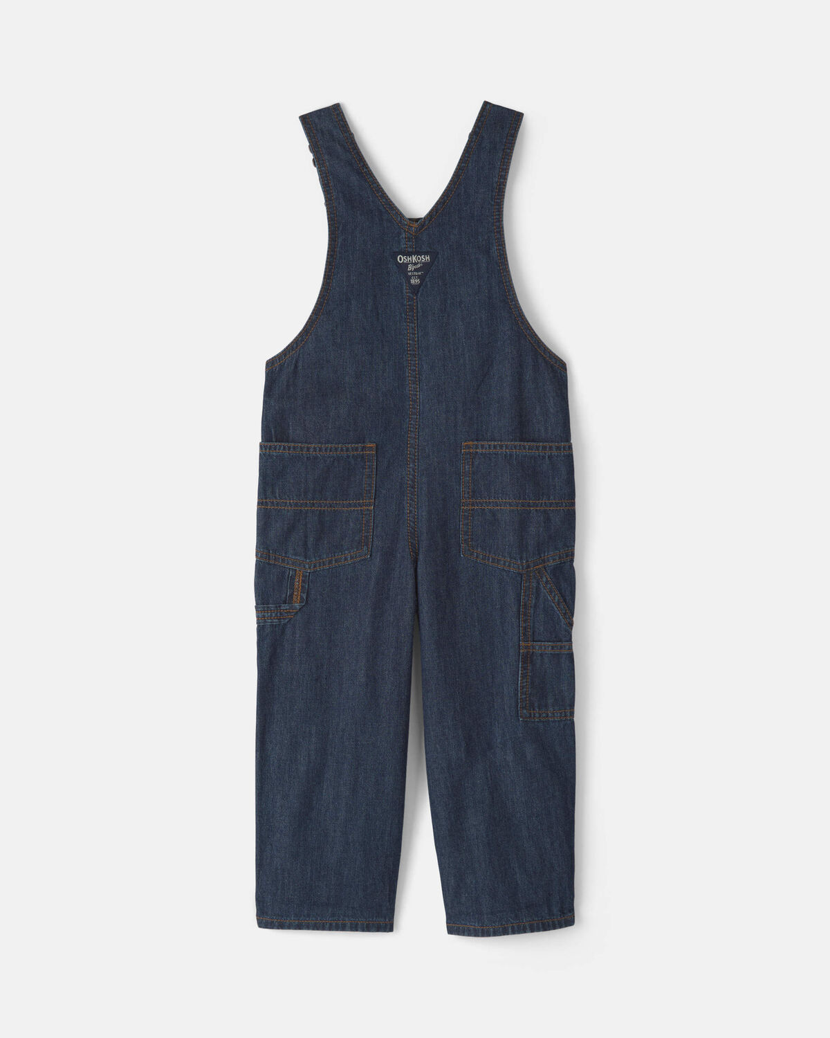 Toddler Boy Buffalo Check Denim Overalls - Dark Wash - Image 2