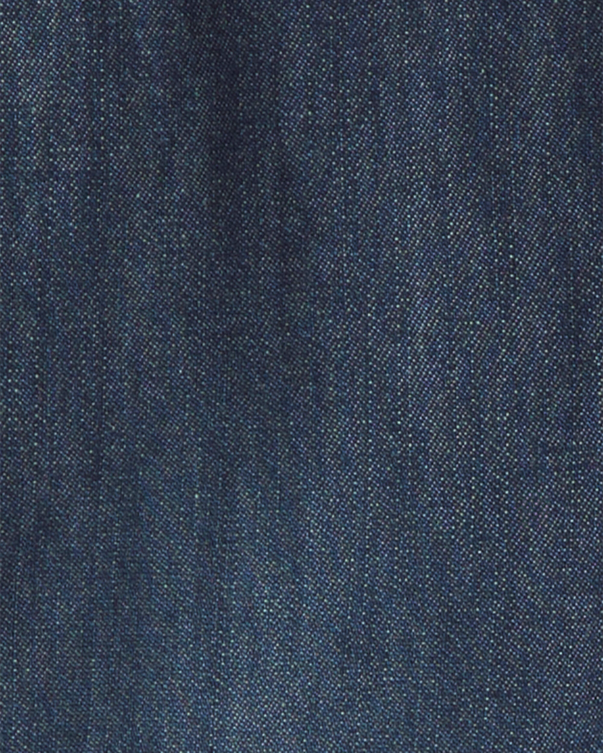 Toddler Boy Buffalo Check Denim Overalls - Dark Wash - Image 4