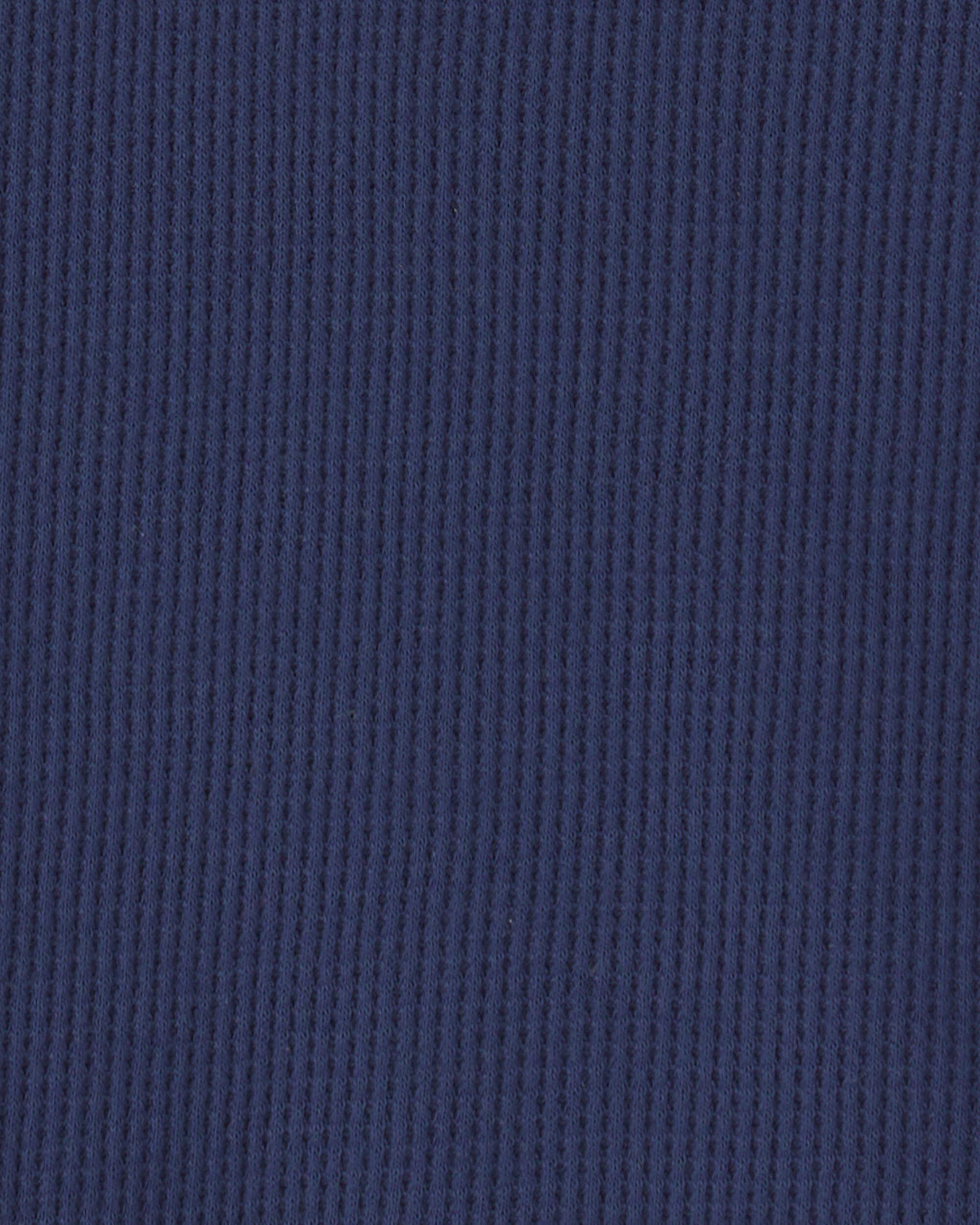 Toddler Boy Thermal Long-Sleeve Hoodie Top - Navy Blue - Image 3