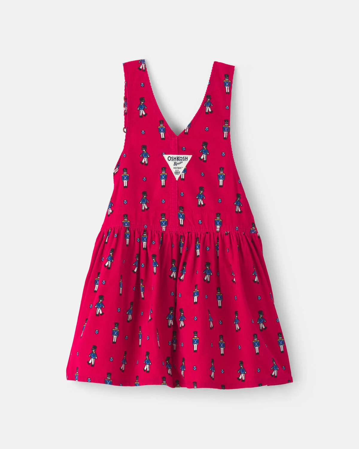 Toddler Girl Nutcracker Corduroy Skirtall - Red - Image 2
