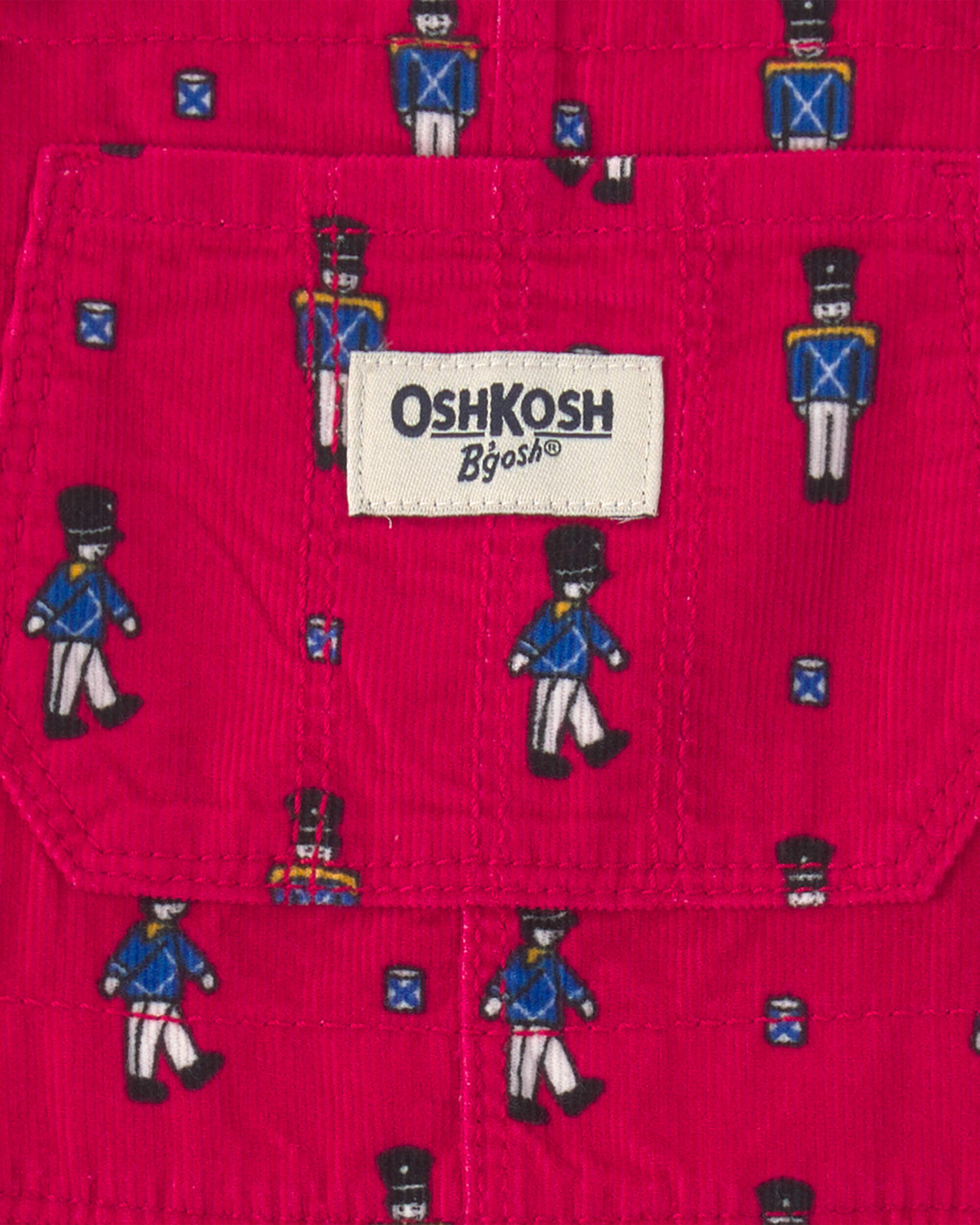 Toddler Girl Nutcracker Corduroy Skirtall - Red - Image 4