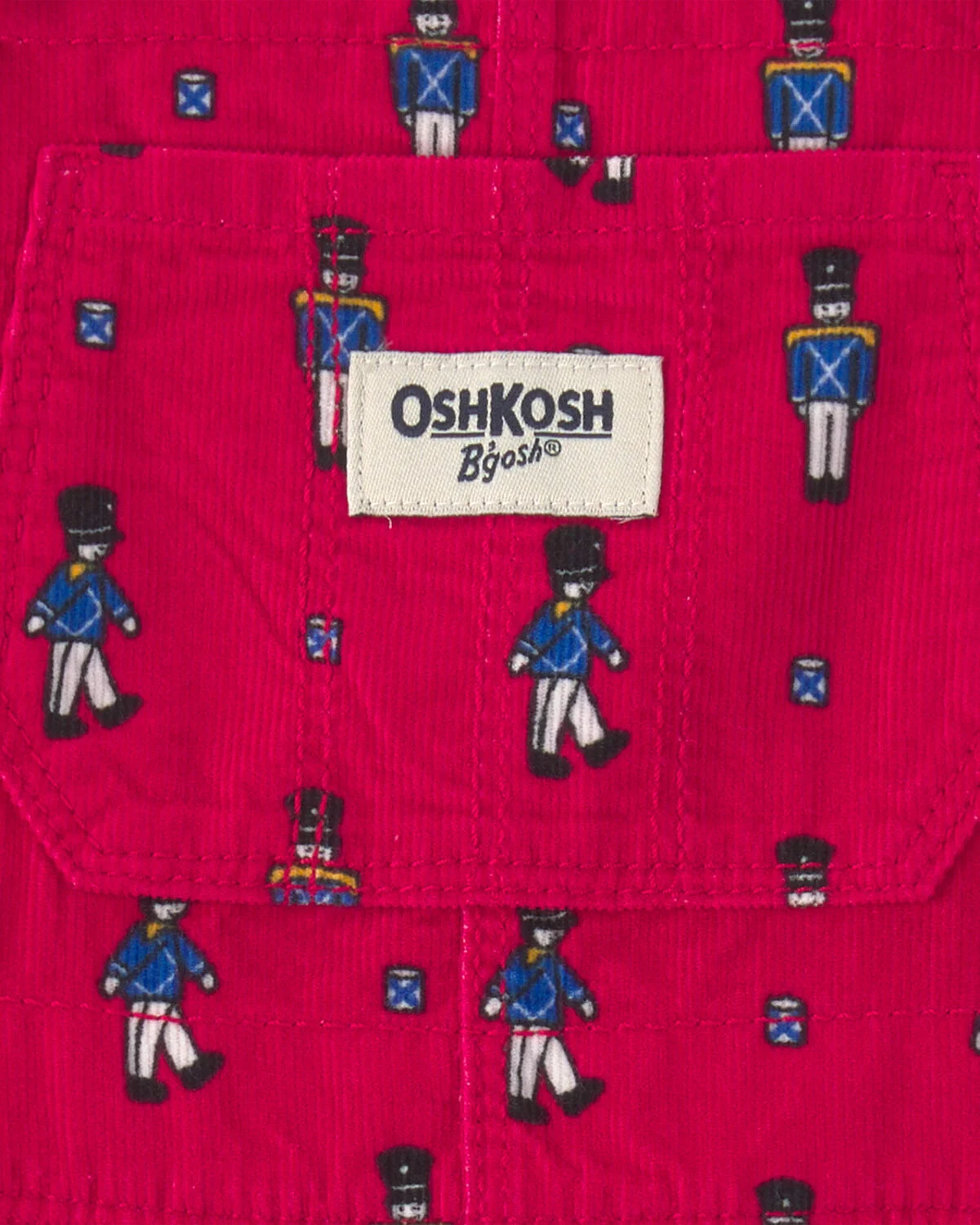 Toddler Girl Nutcracker Corduroy Skirtall - Red - Image 3