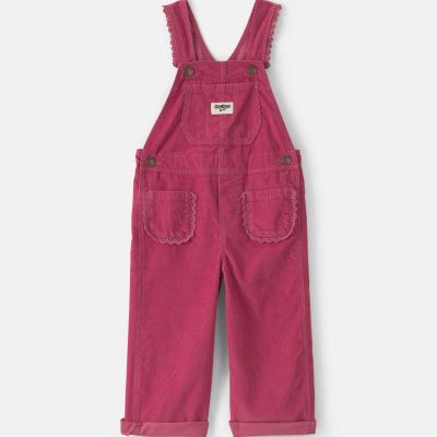 Toddler Girl Corduroy Overalls - Purple