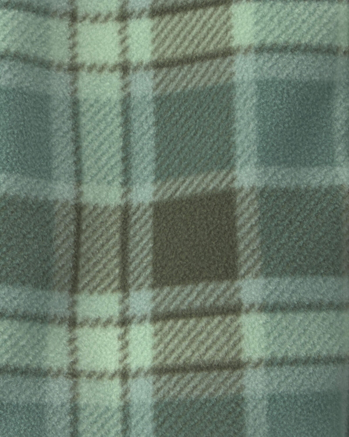 Toddler Boy 2-Piece Plaid Fleece Jacket & Pant Set - Green - Image 3