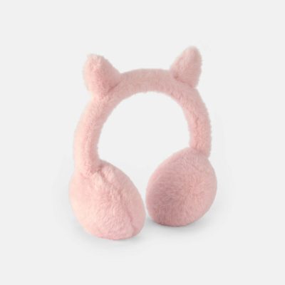 Toddler Girl Cat Earmuffs - Pink
