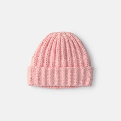 Toddler Girl Ribbed Beanie - Light Pink