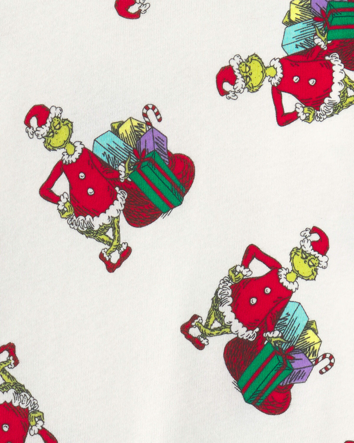 Toddler 2-Piece Dr. Seuss™ The Grinch Christmas 100% Cotton Snug Fit Pajama Set - Ivory - Image 2