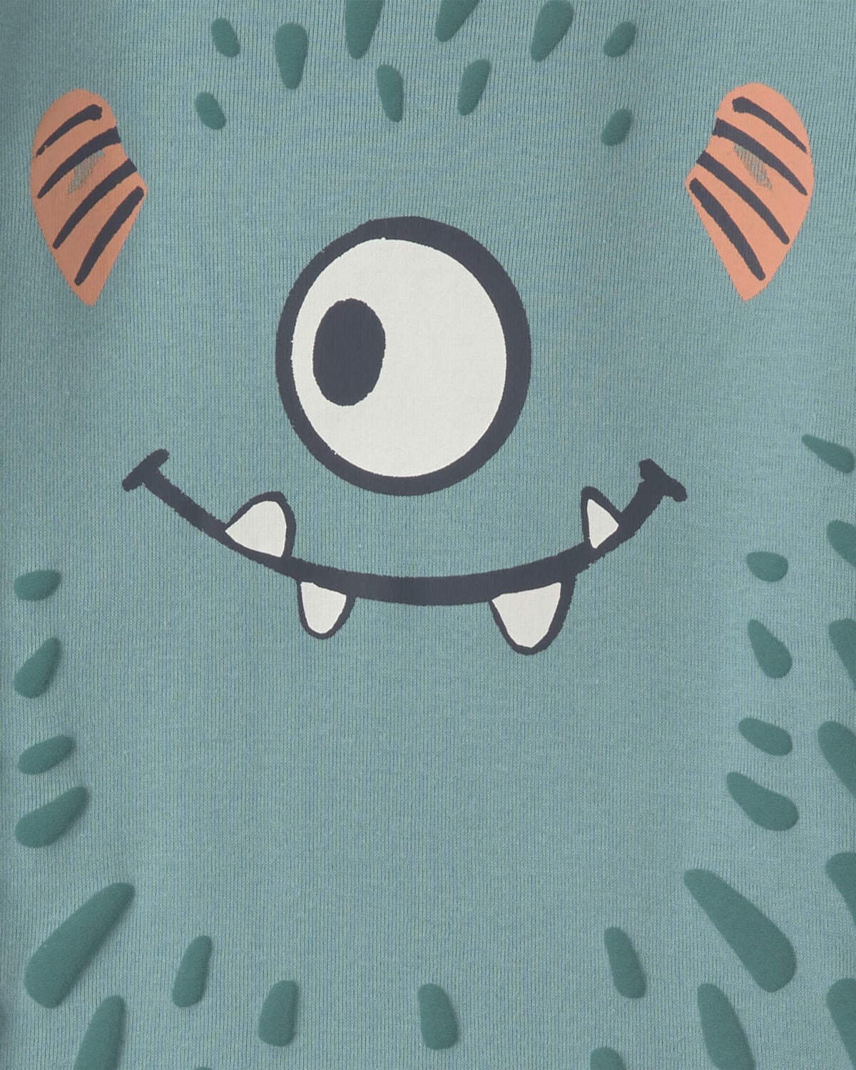 Toddler Boy 4-Piece Monster 100% Cotton Snug Fit Pajama Set - Teal/Cream - Image 4