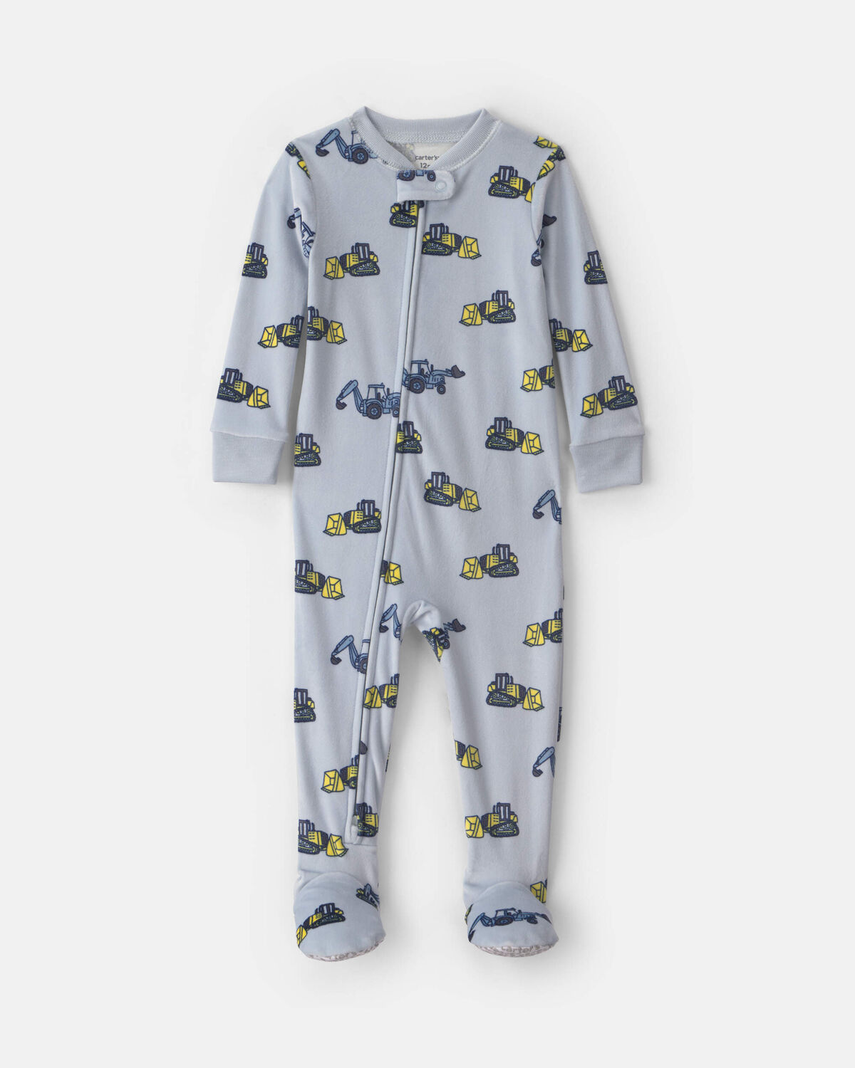 Toddler Boy 1-Piece Construction DreamPlush Snug Fit Footed Pajama - Blue