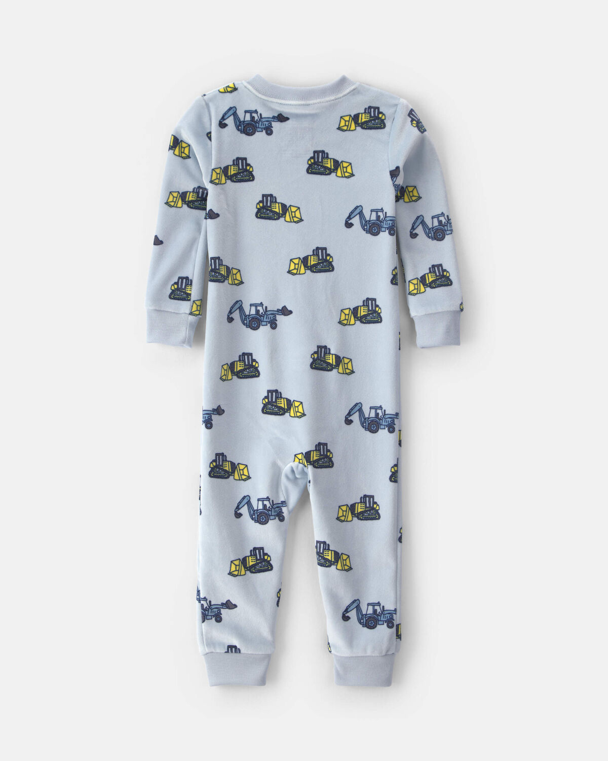 Toddler Boy 1-Piece Construction DreamPlush Snug Fit Pajama - Blue - Image 2