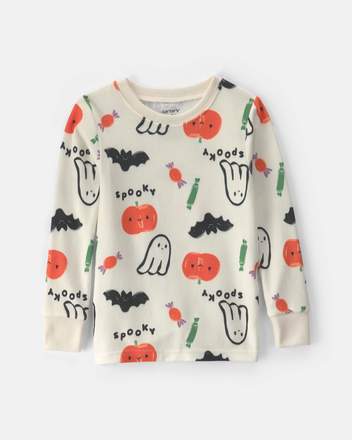 Toddler Halloween Print 2-Piece Pajama Set - Cream - Image 3