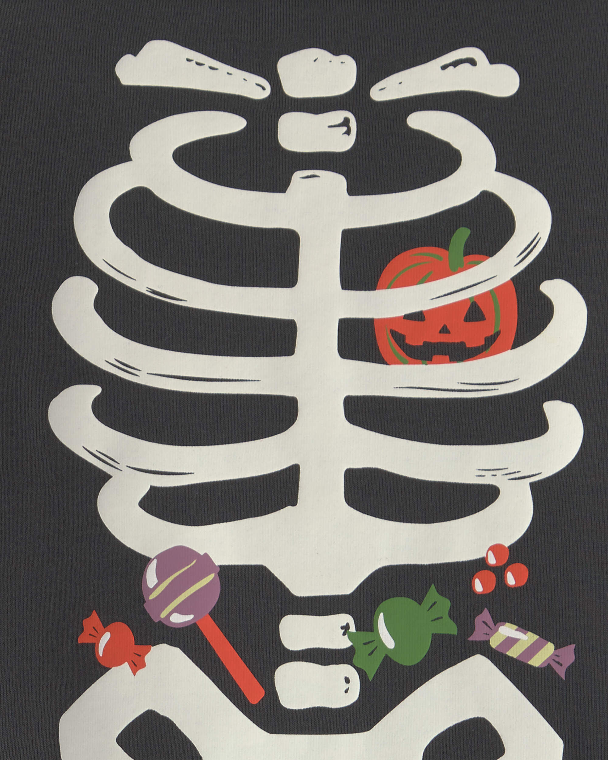 Toddler 2-Piece Halloween Glow in the Dark Skeleton 100% Cotton Snug Fit Pajama Set - Charcoal - Image 5