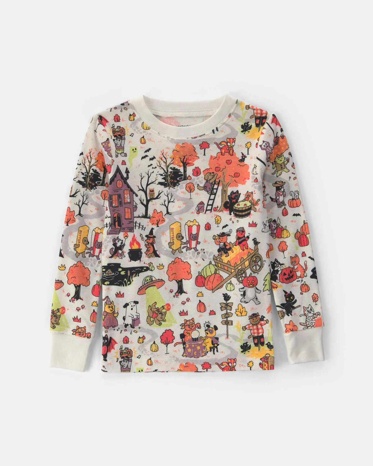 Toddler 2-Piece Halloween Scavenger Hunt 100% Cotton Snug Fit Pajama Set - Image 4
