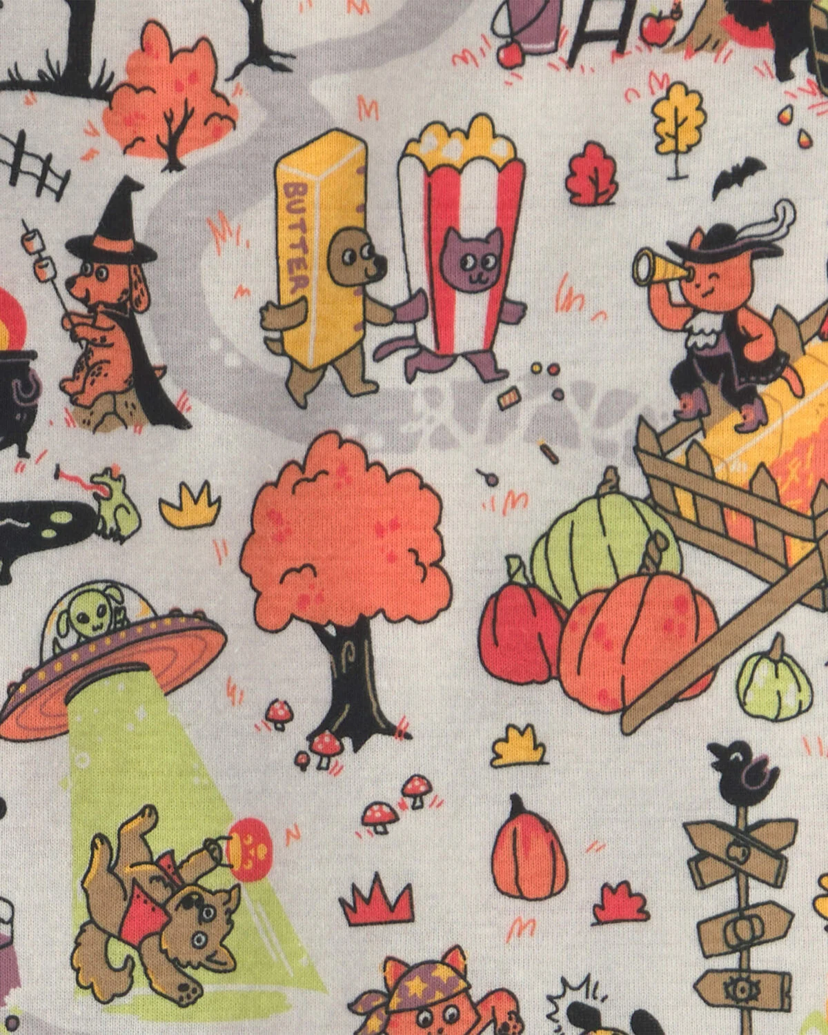 Toddler 2-Piece Halloween Scavenger Hunt 100% Cotton Snug Fit Pajama Set - Image 2