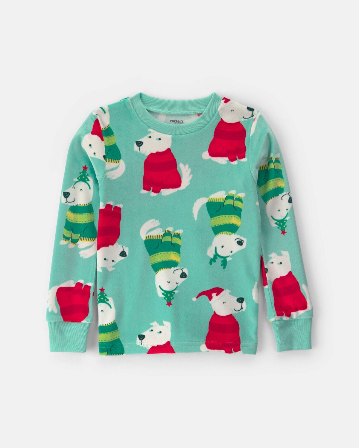 Toddler 2-Piece Christmas DreamPlush Snug Fit Pajama Set - Green - Image 3