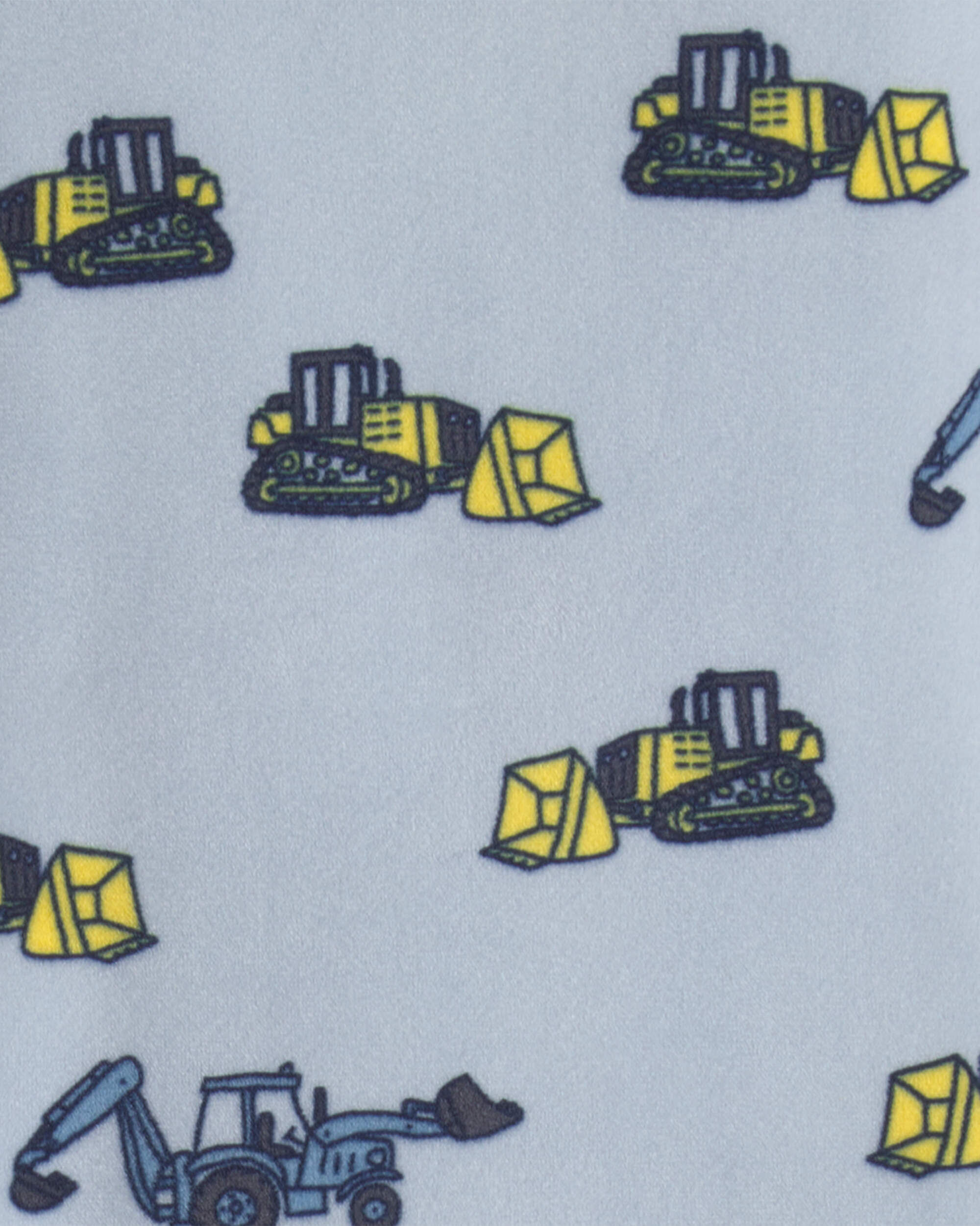 Toddler Boy 2-Piece Snow Trucks DreamPlush Snug Fit Pajama Set - Blue - Image 5