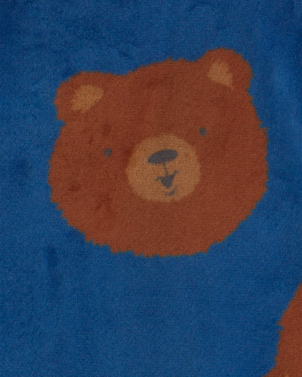 Toddler Boy 1-Piece Bear DreamPlush Snug Fit Footed Pajama - Navy Blue - Image 4