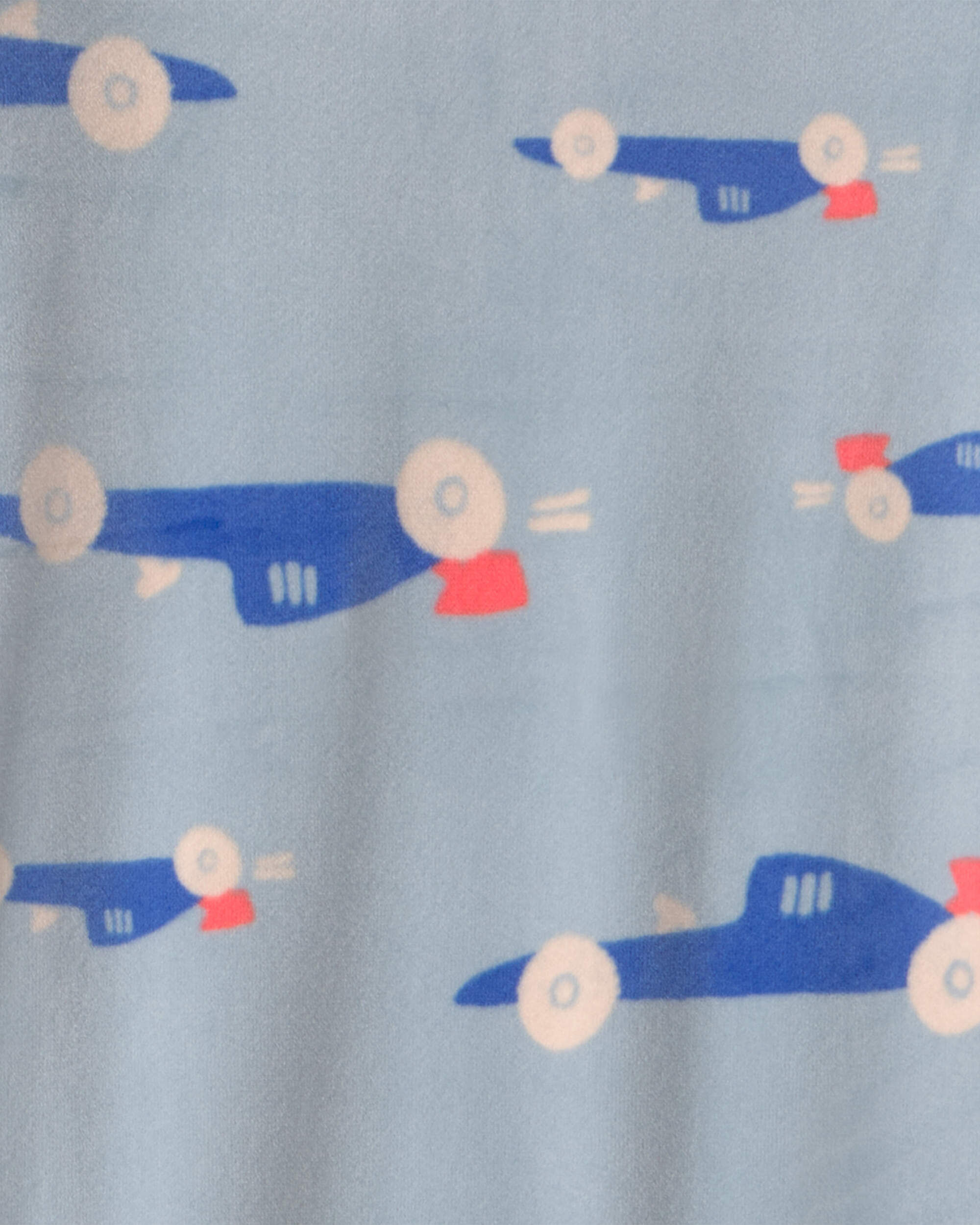 Toddler Boy 1-Piece Cars DreamPlush Snug Fit Footed Pajama - Blue - Image 4
