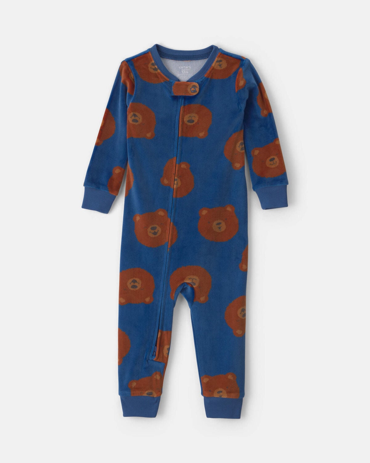 Toddler Boy 1-Piece Bear DreamPlush Snug Fit Pajama - Navy Blue