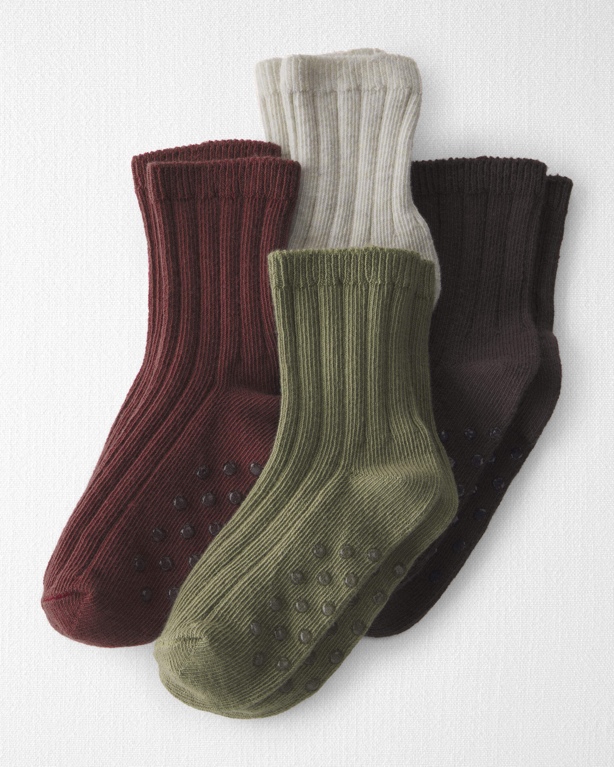 Toddler 4-Pack No-Slip Ankle Socks Made with Organic Cotton - Image 5