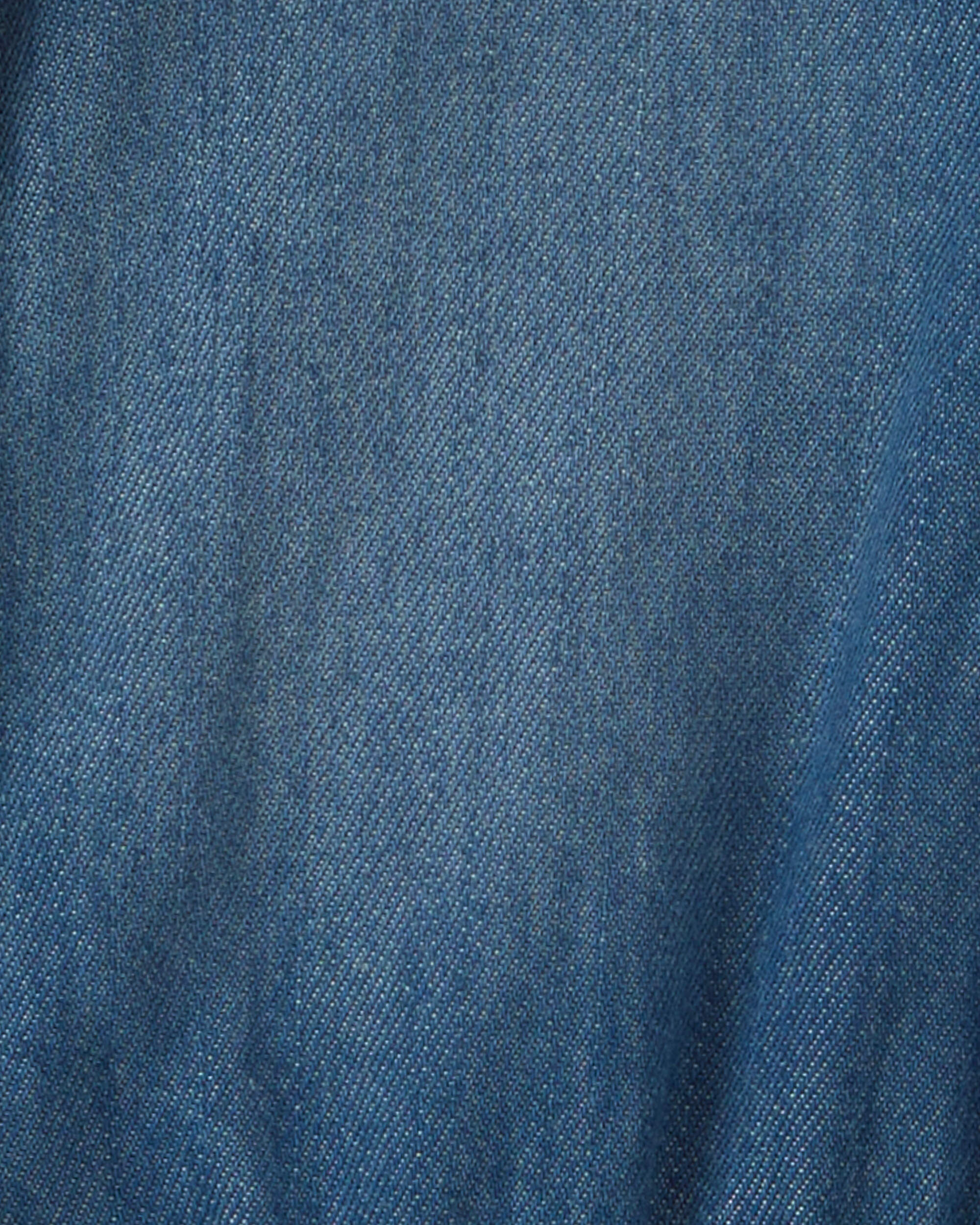 Toddler Girl Denim Button-Up Dress - Dark Wash - Image 6