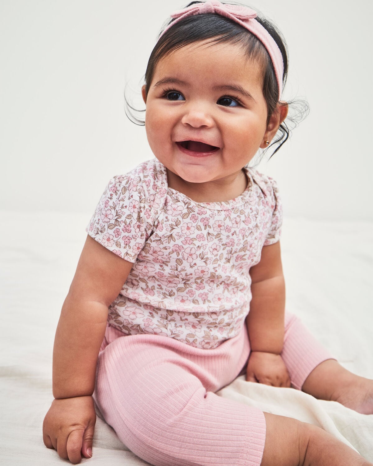 Baby Girl 3-Piece Floral Layering Set - Pink - Image 2