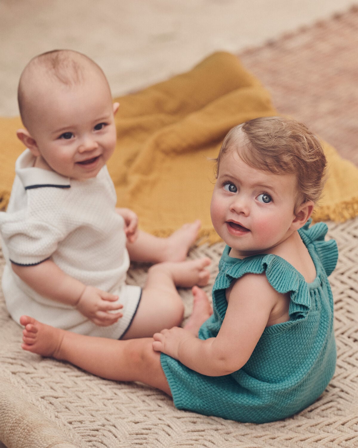 Baby Girl Organic Cotton Knit Romper - Image 2