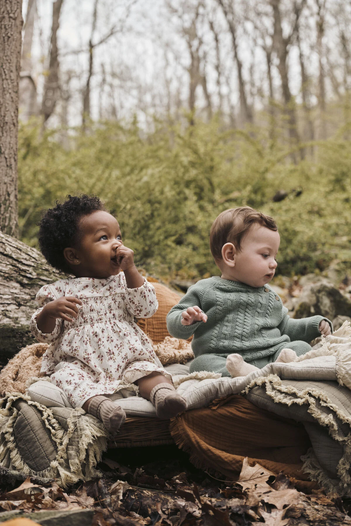 Baby Girl 2-Piece Organic Cotton Smocked Top & Pant Set - Image 2