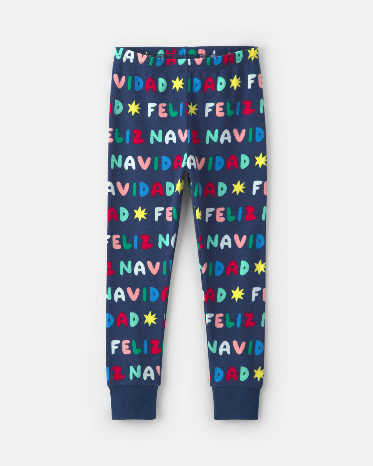 Toddler 2-Piece 'Feliz Navidad' Christmas 100% Cotton Snug Fit Pajama Set - Navy Blue - Image 2