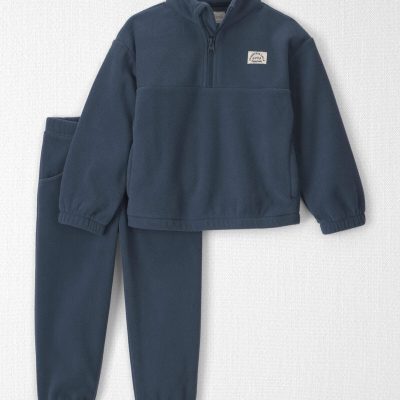 Toddler Boy 2-Piece Recycled Microfleece Top & Pant Set